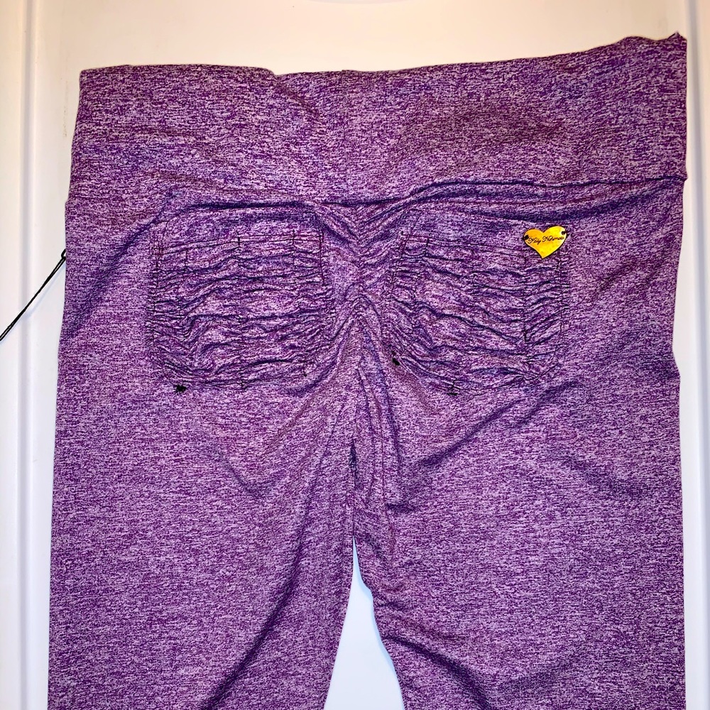 Cute booty lounge Heather Purple scrunch booty leggings medium